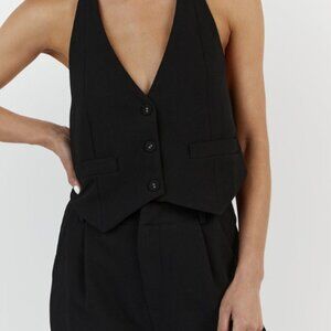 DISSH EVA BLACK HALTER VEST
